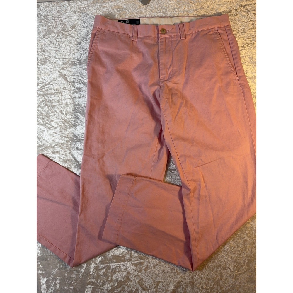 Vintage Polo Ralph Lauren Mens 32x29 Chino Pants Salmon Pink Preppy Classic